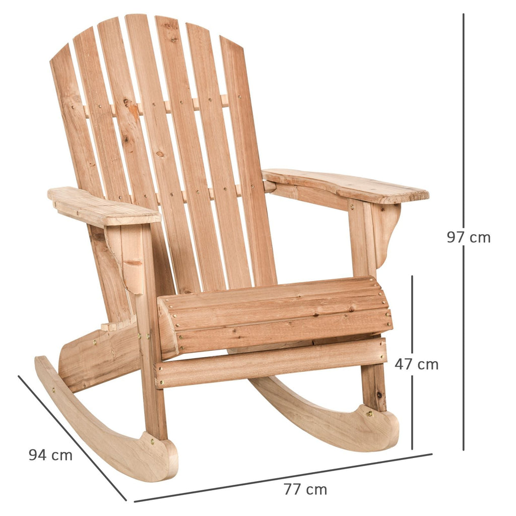 EASYCOMFORT Adirondack Schommelstoel teakkleur