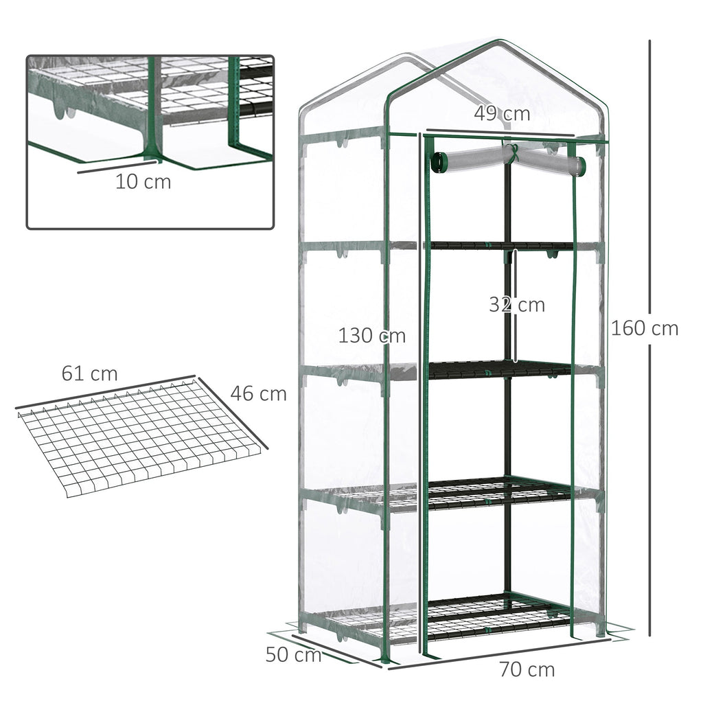 EasyComfort Compatta balkonkas - 4 planken, 70x50x160 cm