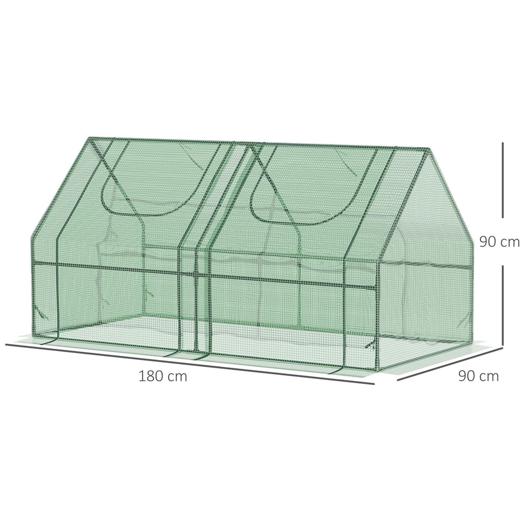 EasyComfort kas voor groenten, 2 hoezen (PE/PVC) 180x90x90 cm