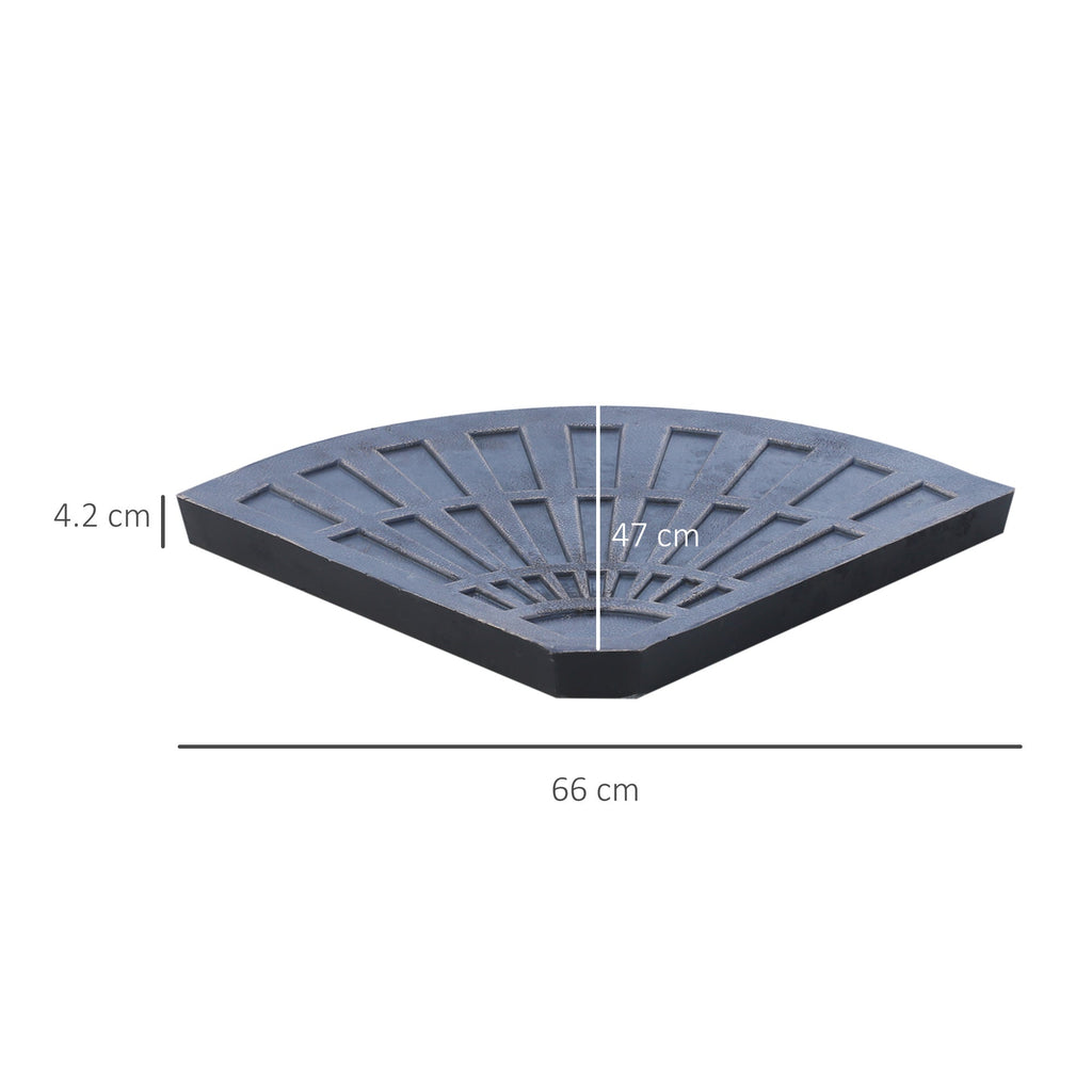 EasyComfort set 2 parasolgewichten voor kruisvoet (28 kg) - brons