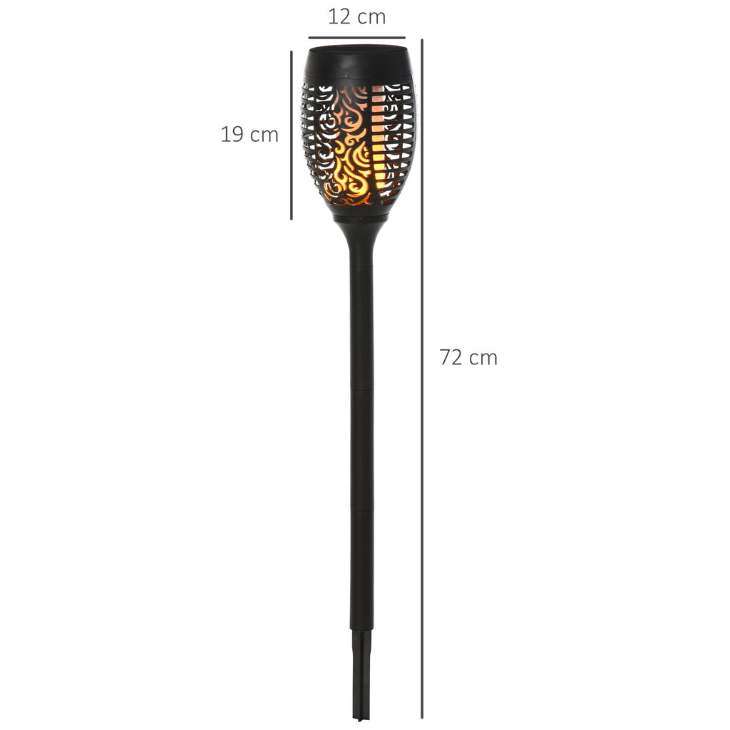 EasyComfort Set 4 LED-solarlampen buiten met piketten