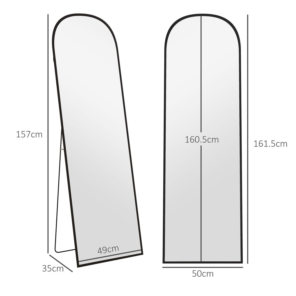 EasyComfort Spiegel vrijstaand/wand 50x161.5 cm, zwart