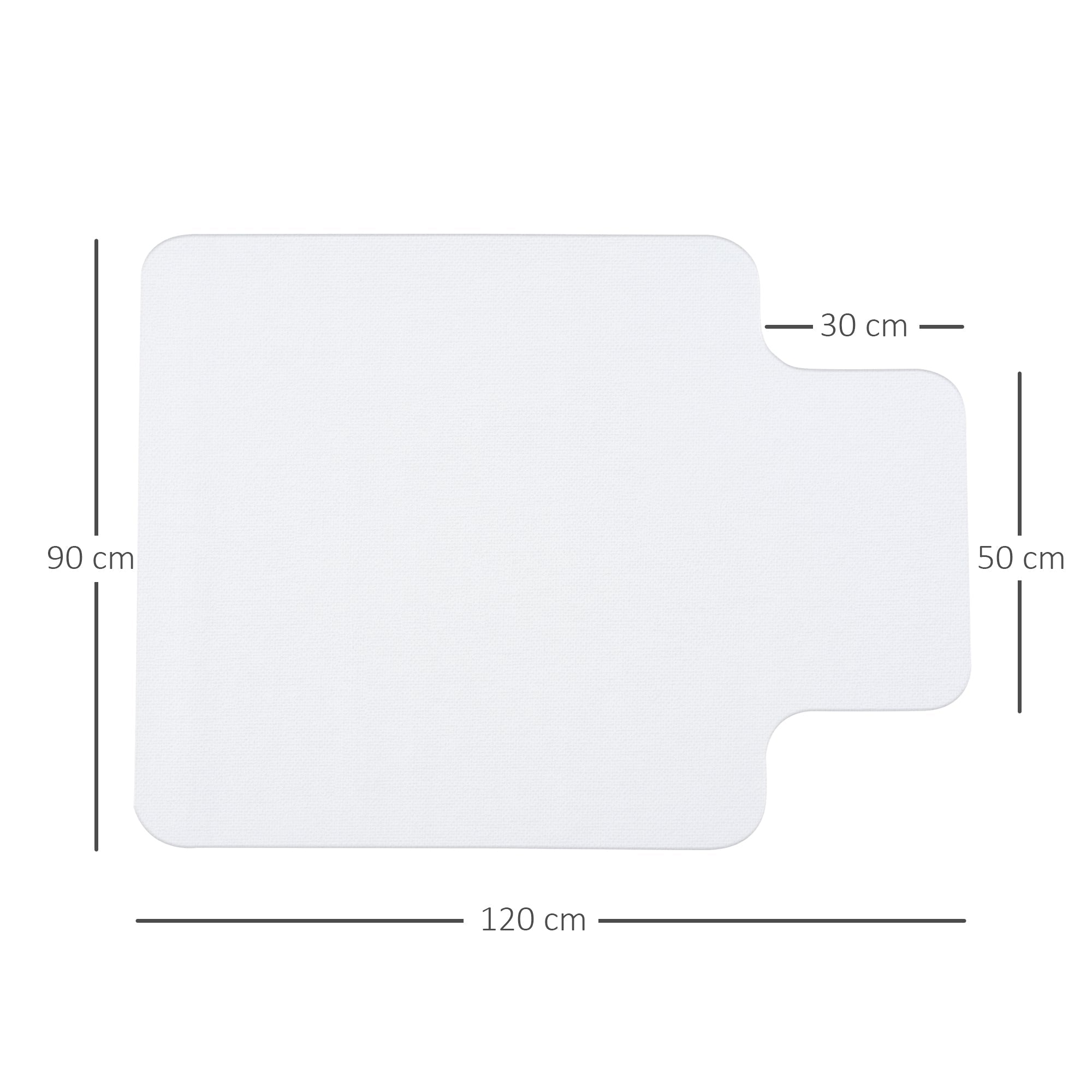 EasyComfort vloermat voor bureaustoel 90x120 cm transparant