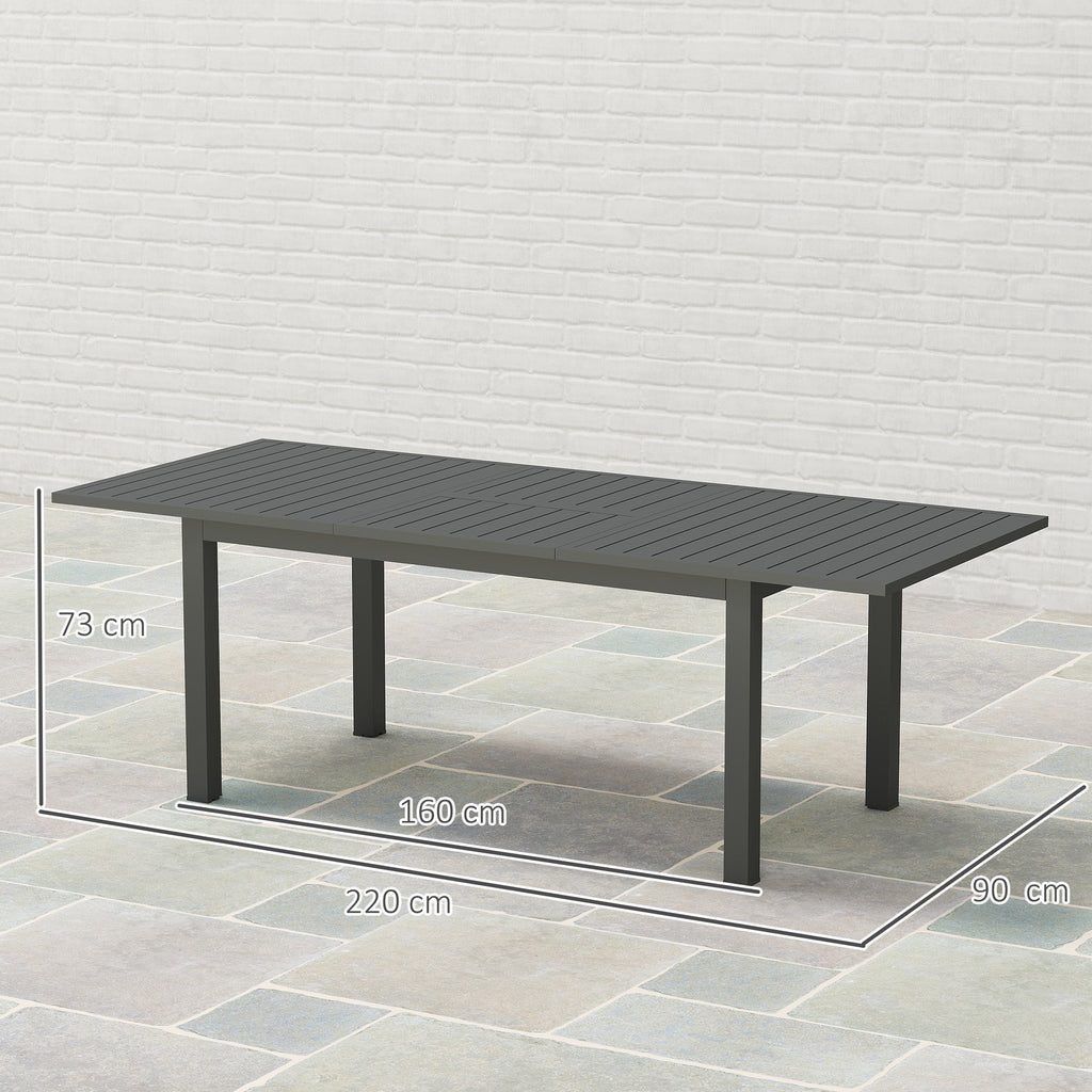 EasyComfort Allungbare tuintafel 160–220 cm voor 6–8 personen