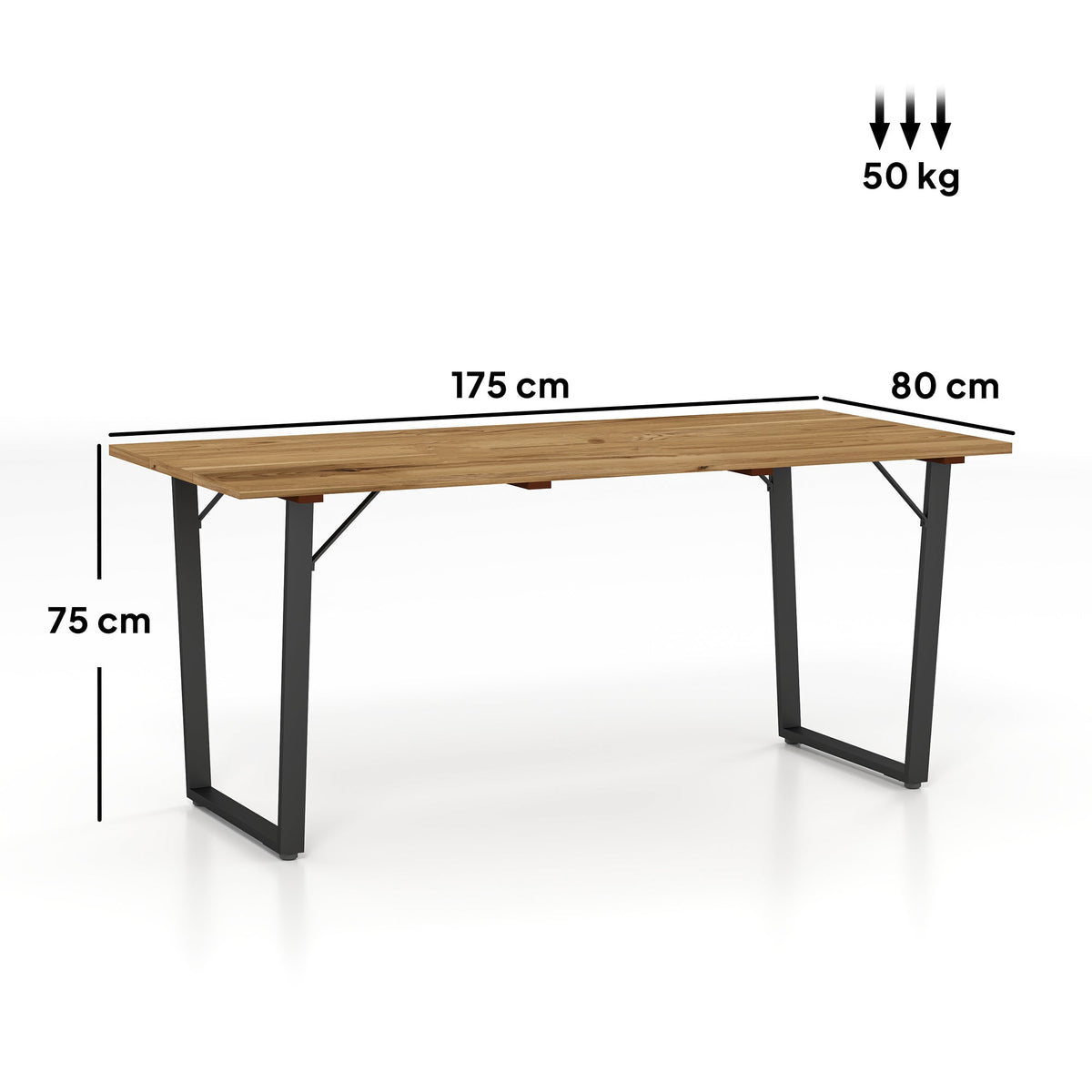 EasyComfort rechthoekige tuintafel 6-persoons 175x80x75 cm