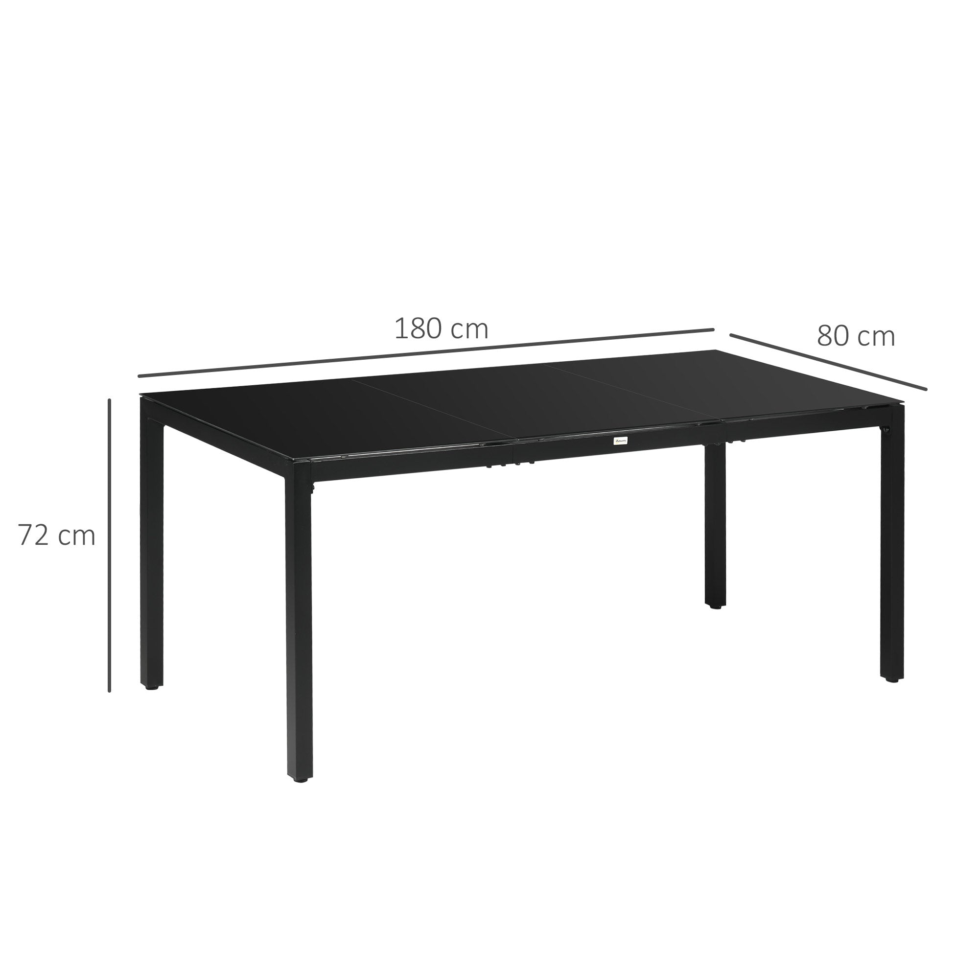 EasyComfort rechthoekige tuintafel 180x80 cm voor 8 personen