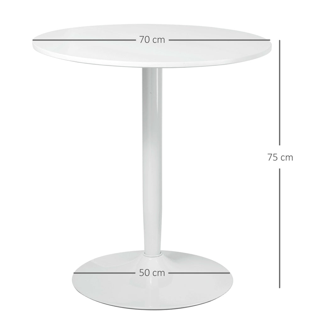 EasyComfort Rond eettafel voor 2 personen Ø70x75 cm, wit