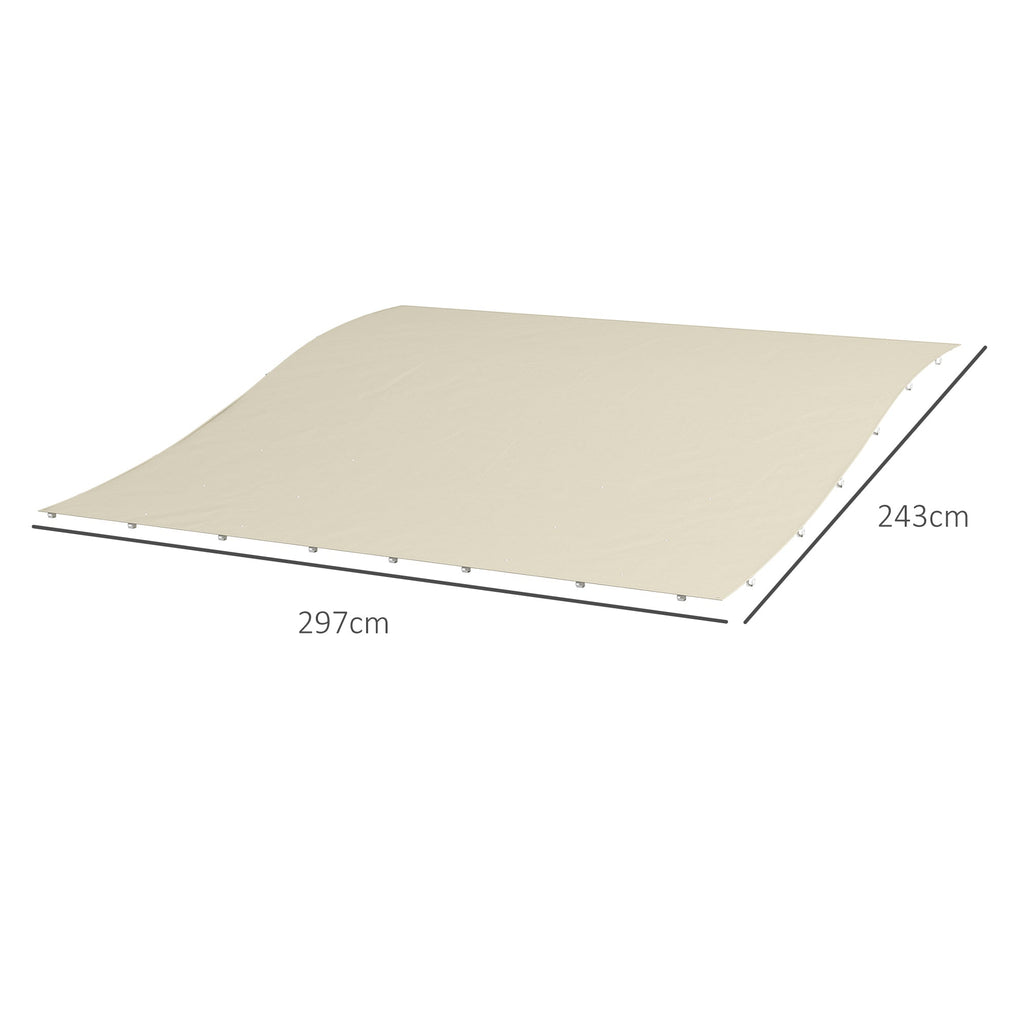 EasyComfort vervangingszeil voor pergola 2.5x3 m - 8 afwateringsgaten, beige