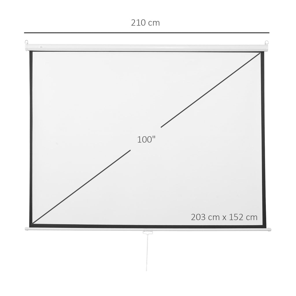 EasyComfort 100" projectiescherm 16:9/4:3 verstelbaar