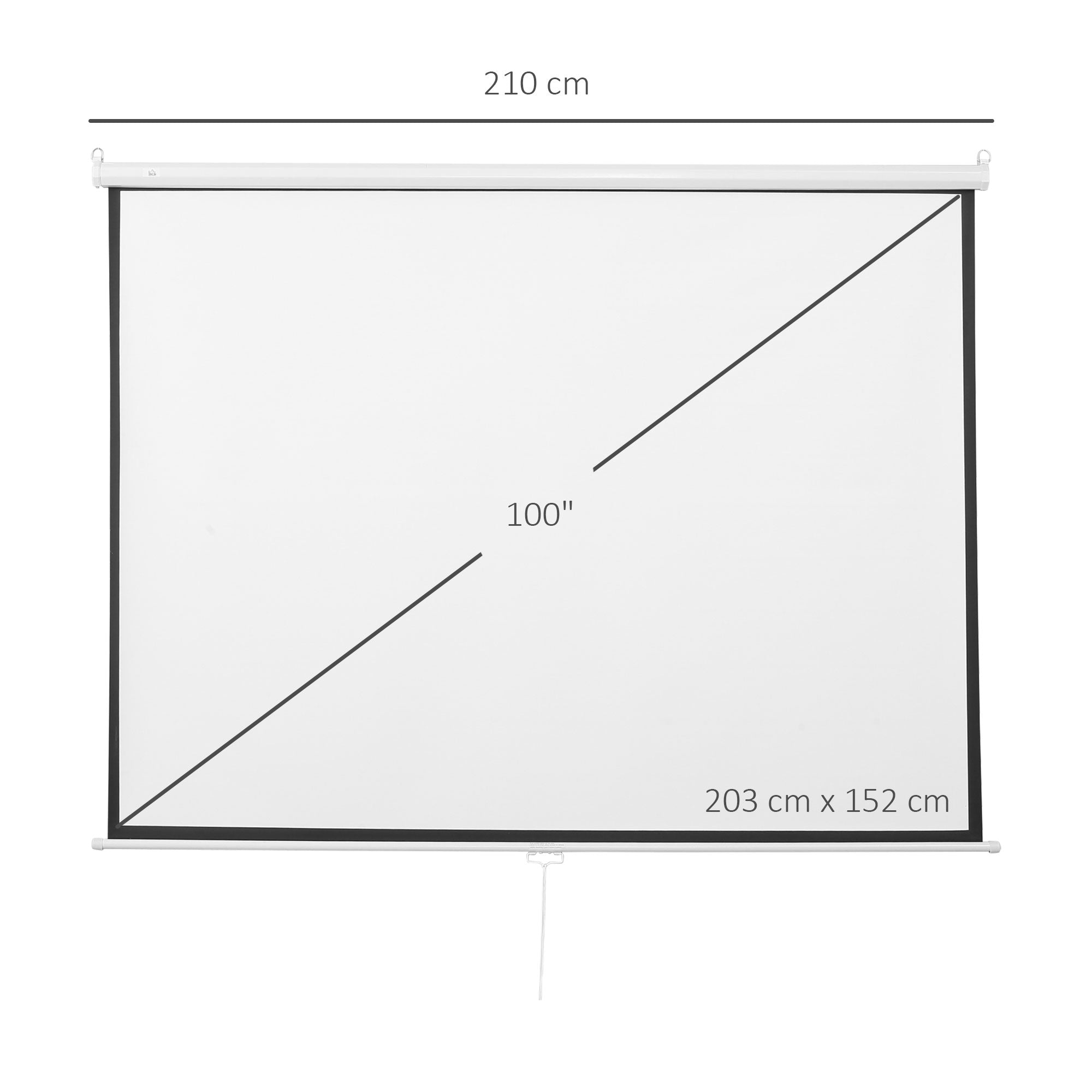 EasyComfort 100" projectiescherm 16:9/4:3 verstelbaar