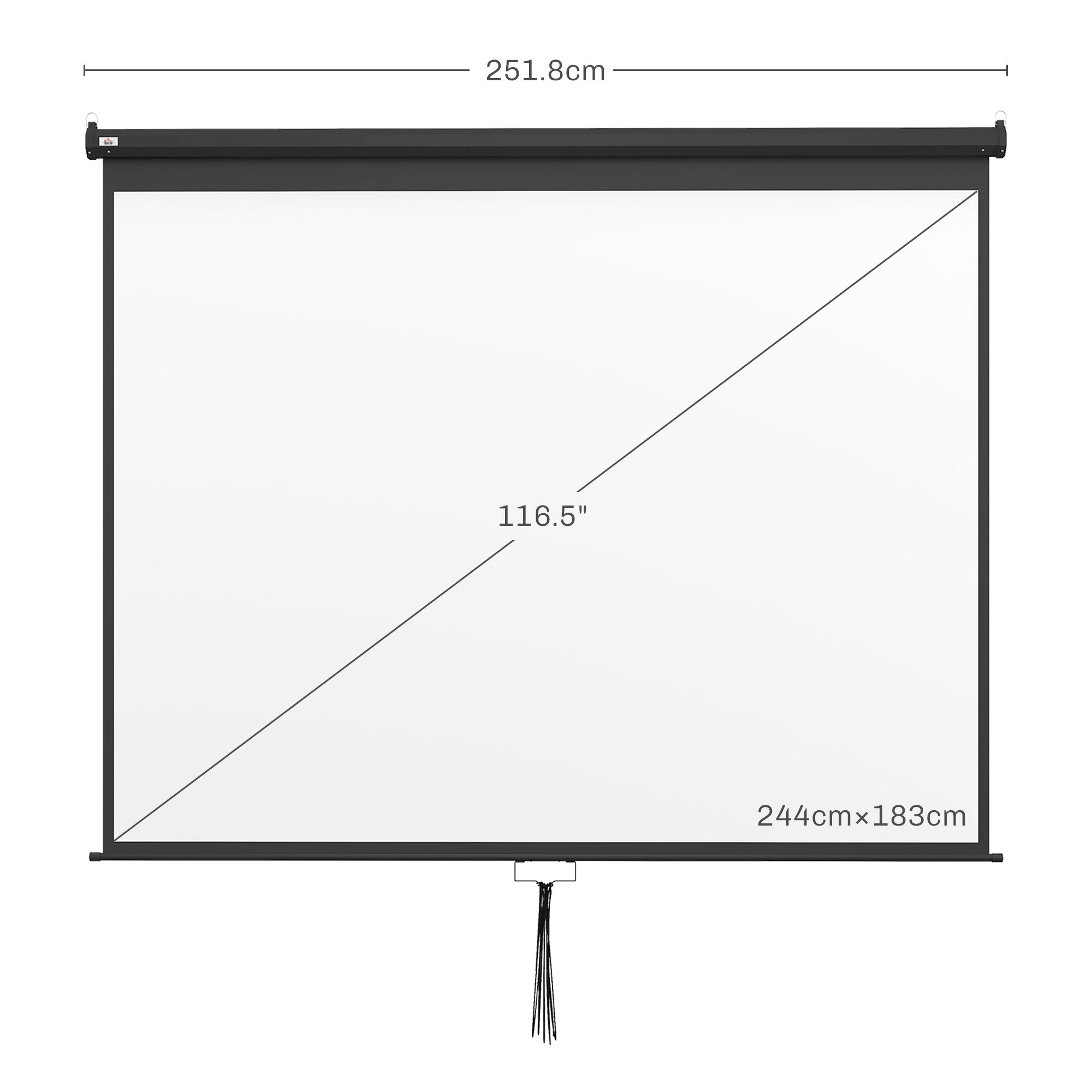 EasyComfort Telo Proiettore 120" Projectiescherm 4:3, 244x183 cm