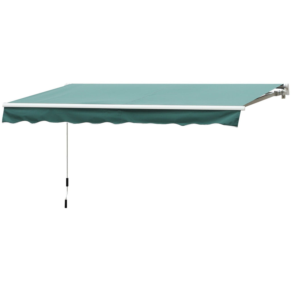 EASYCOMFORT Roller Awning with Crank, in Aluminum and Polyester, 3x2.5m, Dark Green
