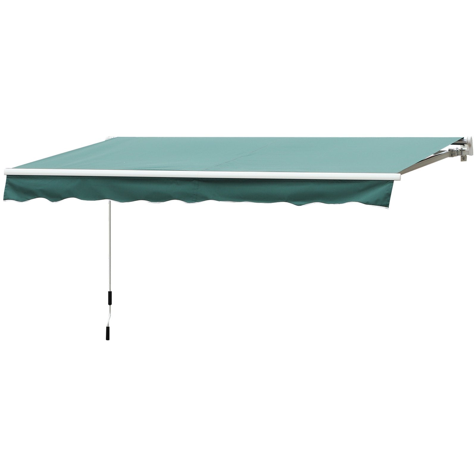 EASYCOMFORT Roller Awning with Crank, in Aluminum and Polyester, 3x2.5m, Dark Green