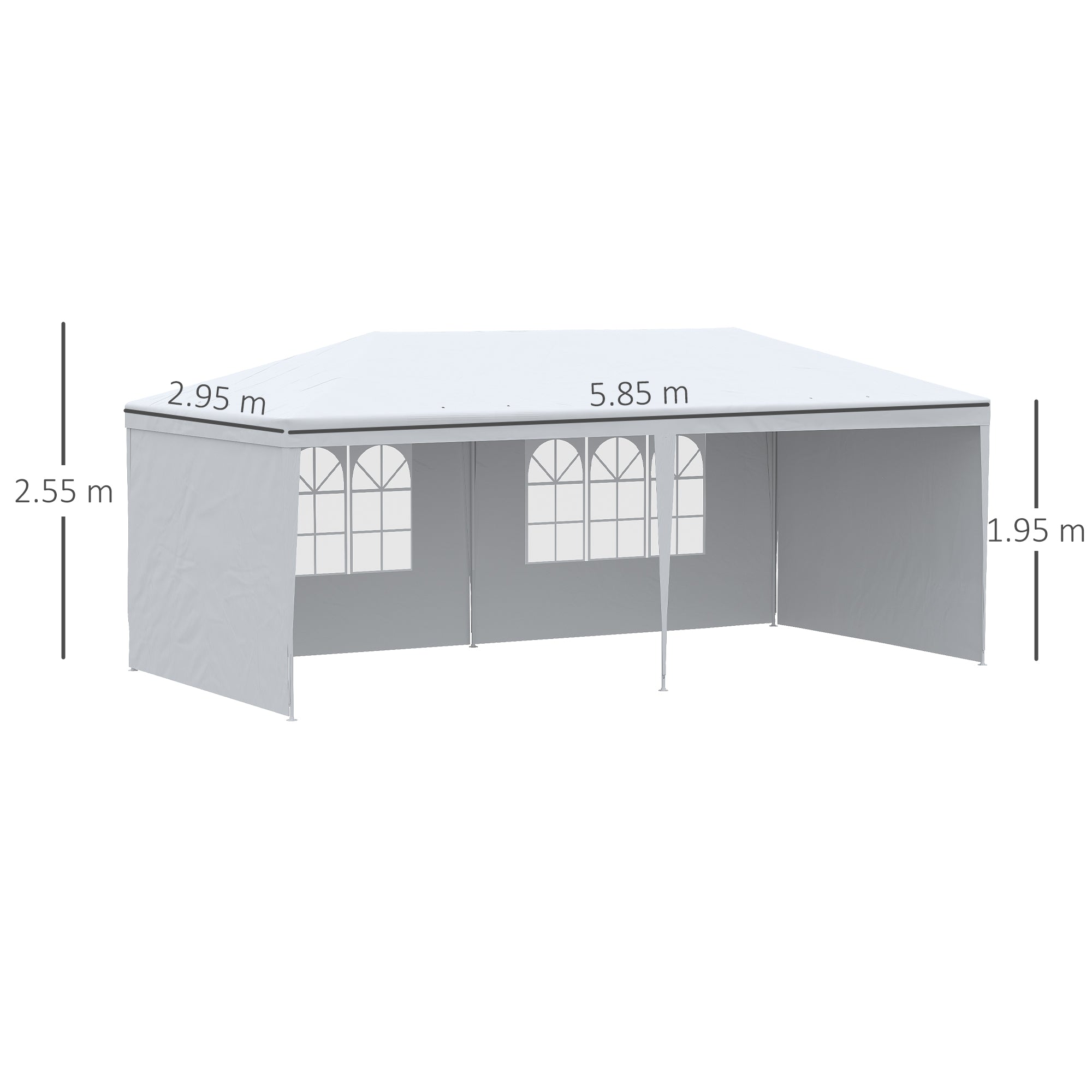 EasyComfort Gazebo inklapbaar 5.85L x 2.95A m