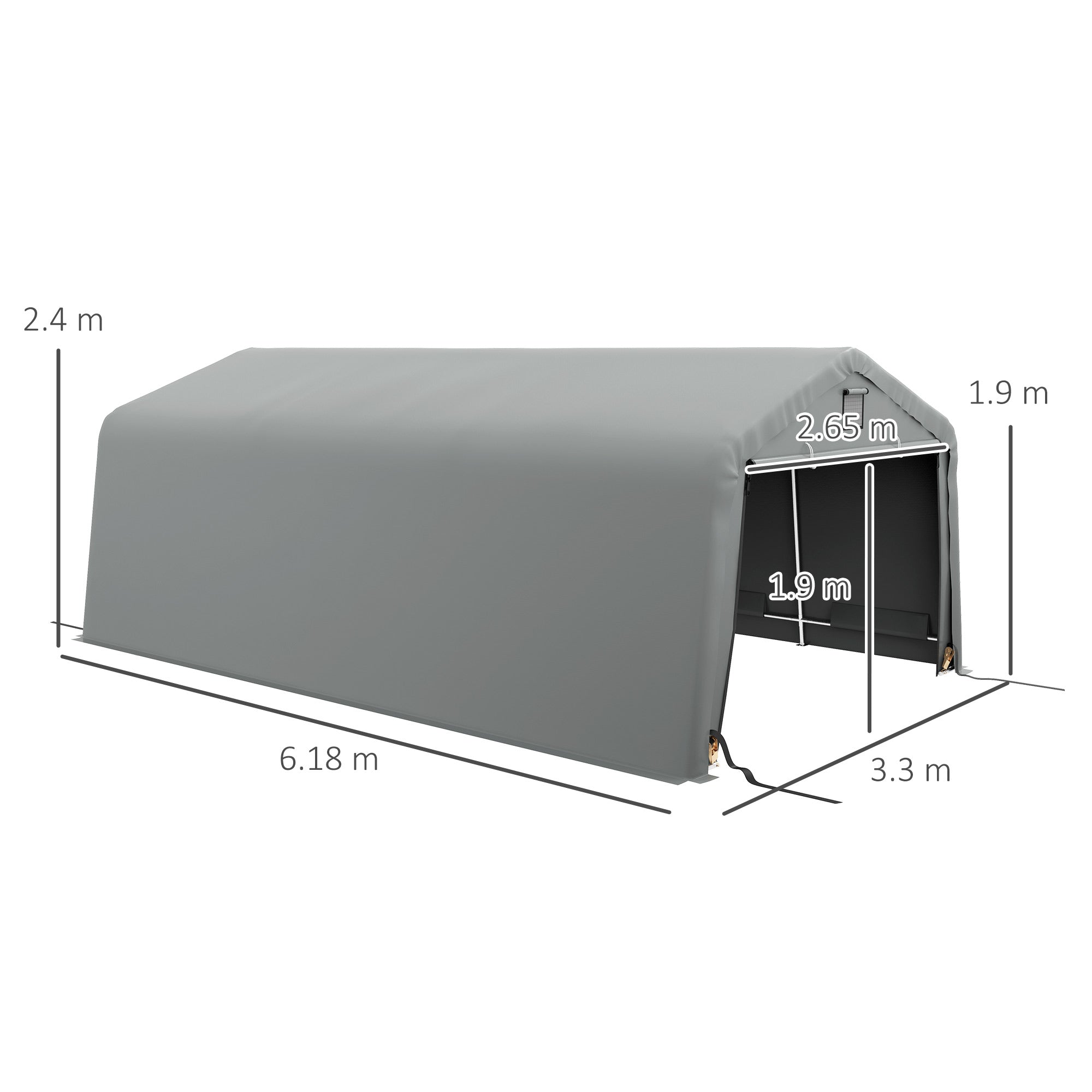EasyComfort Tendone per Auto e Feste partytent 618x265/330x240 cm