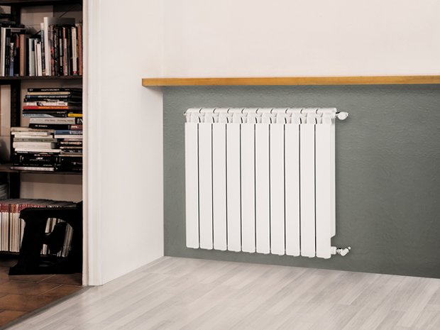 Global Vox Extra aluminium radiator 800 mm hartafstand, 2–12 elementen