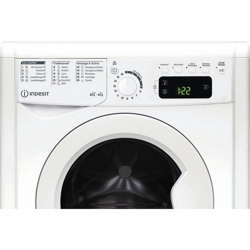Lavasciuga Indesit EWDE861483WITN 8 Kg (Lavaggio) 6 Kg (Asciugatura) 1400 Giri (A89xL64,5xP59) white