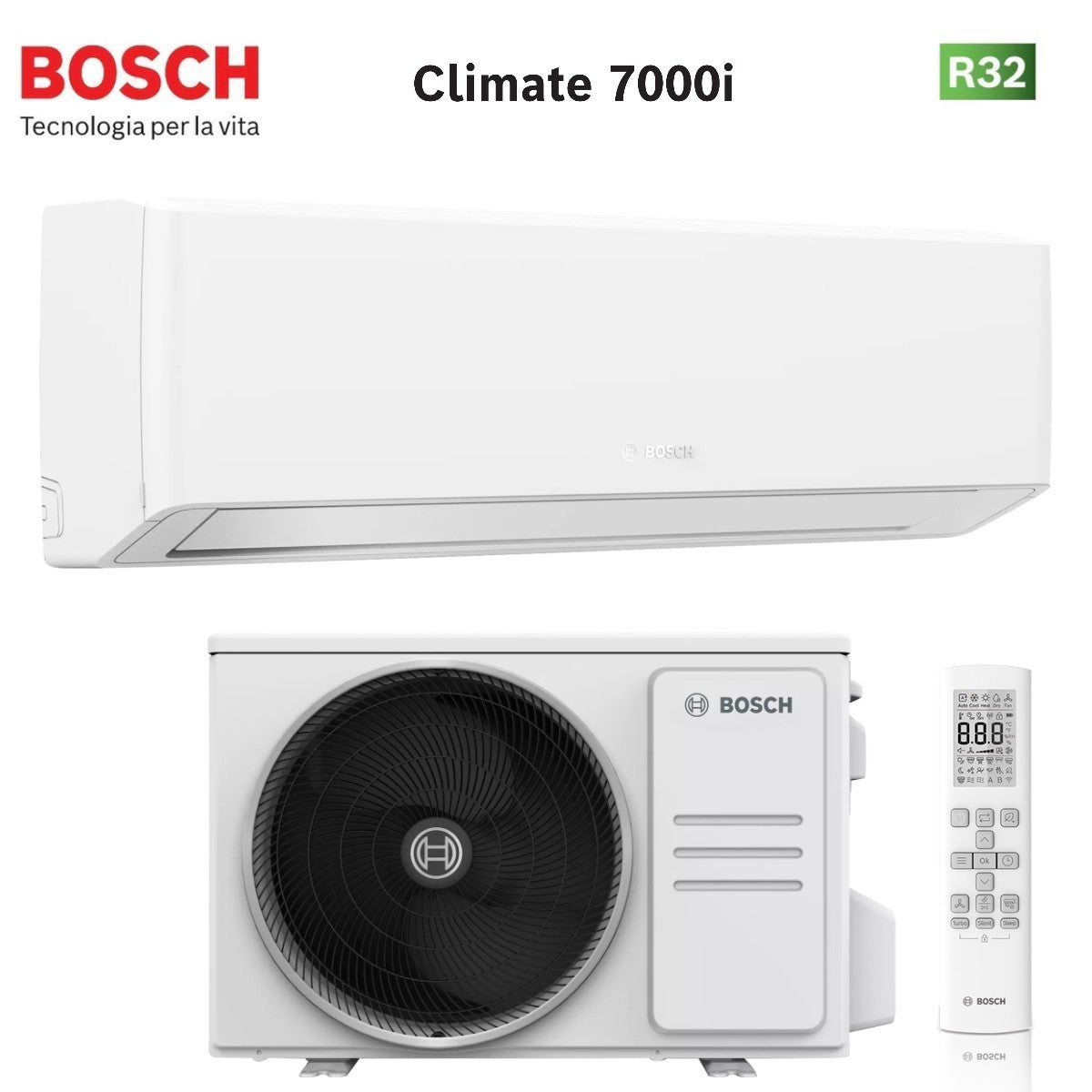 Bosch Climate 7000i airconditioner 15000 BTU (4,00 kW koelen, Wi‑Fi)
