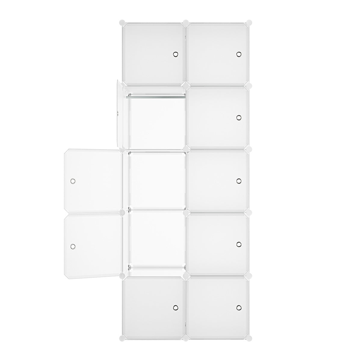 Le Stelle 10-modulen kunststof kast wit