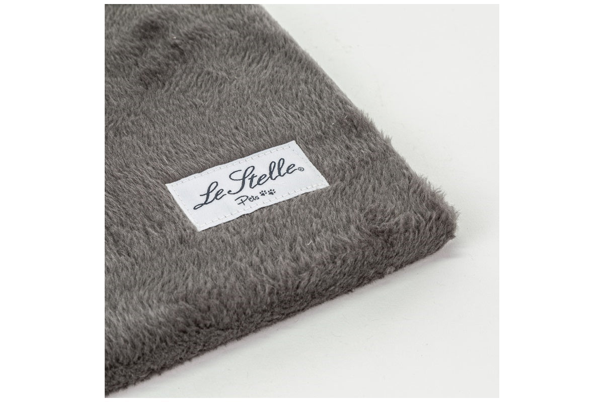 Tiragraffi per Gatti Grigio with Rivestimento Peluche with Palla e Palo Bianchi 30x30xh.30cm 8024299800594