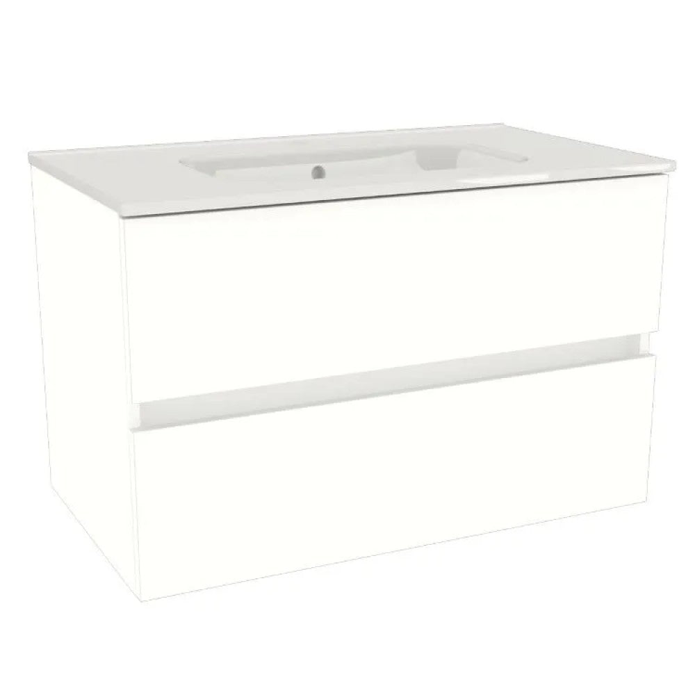 Legnox Crea badkamermeubel 80 cm mat wit met 2 lades