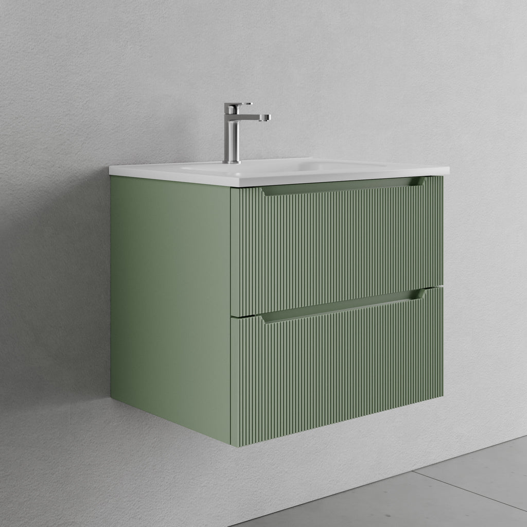 Legnox Rigo badmeubel 60 cm groen met 2 laden