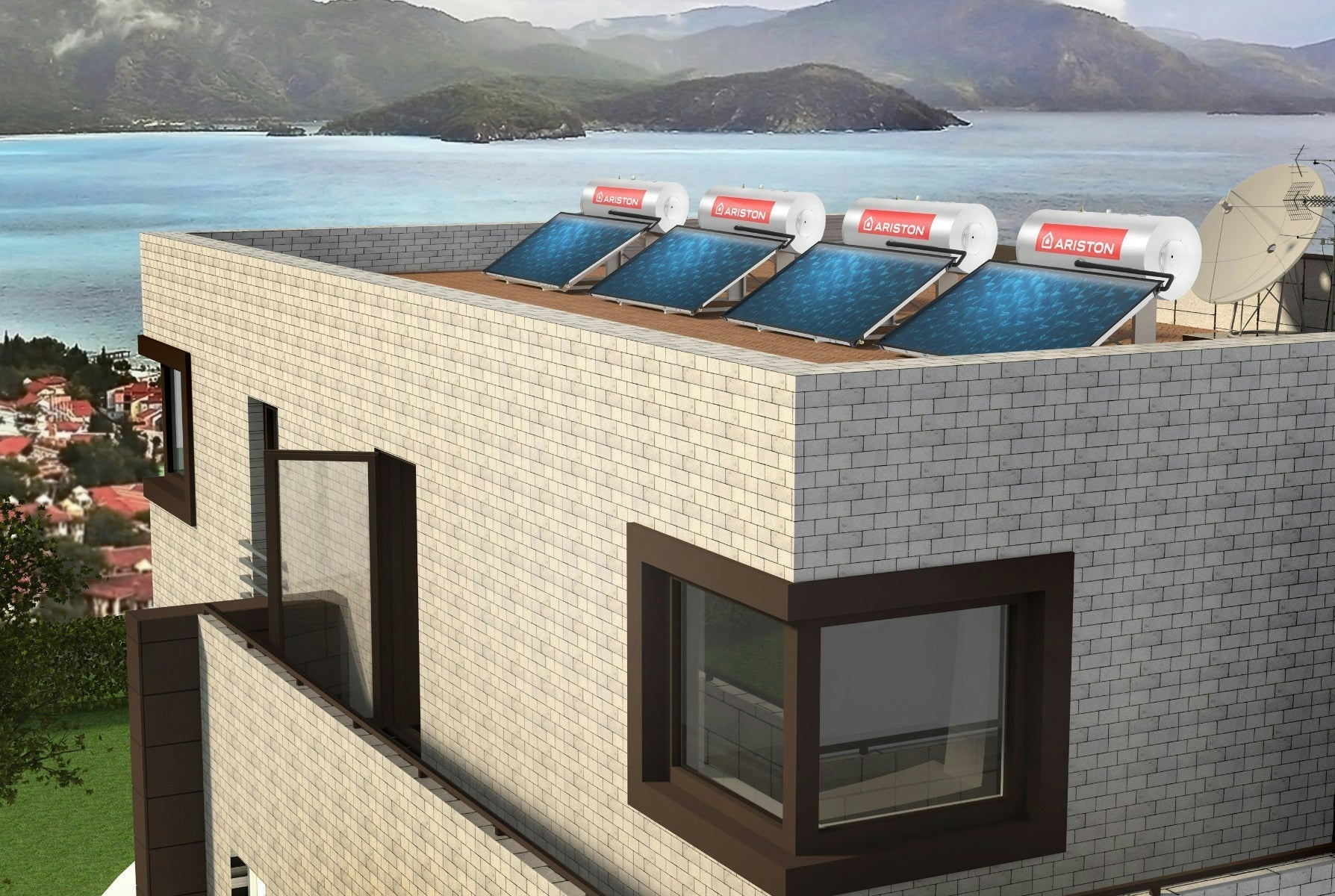 Sistema Solare Termico a Circolazione Naturale Kairos Thermo HF-2 200-2 TR Installazione a Terra
