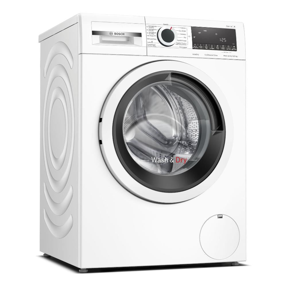 Lavasciuga Bosch series 4 WNA144V0IT 9 Kg Lavaggio 5 Kg Asciugatura Classe E 1400 Giri (A84,8xL59,8xP59) EcoSilence Drive white