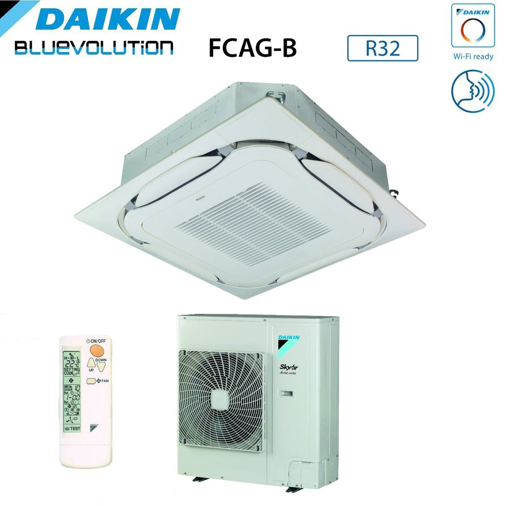 Daikin Bluevolution Round Flow Cassette Air Conditioner 36000 BTU FCAG100B + AZAS100MV1 R-32 Wi-Fi Optional with Standard Grille Included