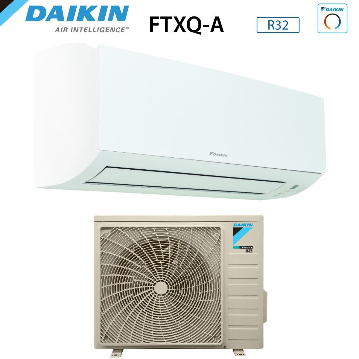 Daikin Bluevolution Inverter Air Conditioner 9000 Btu FTXQ25A + RXQ25A R-32 Wi-Fi Optional A++/A+