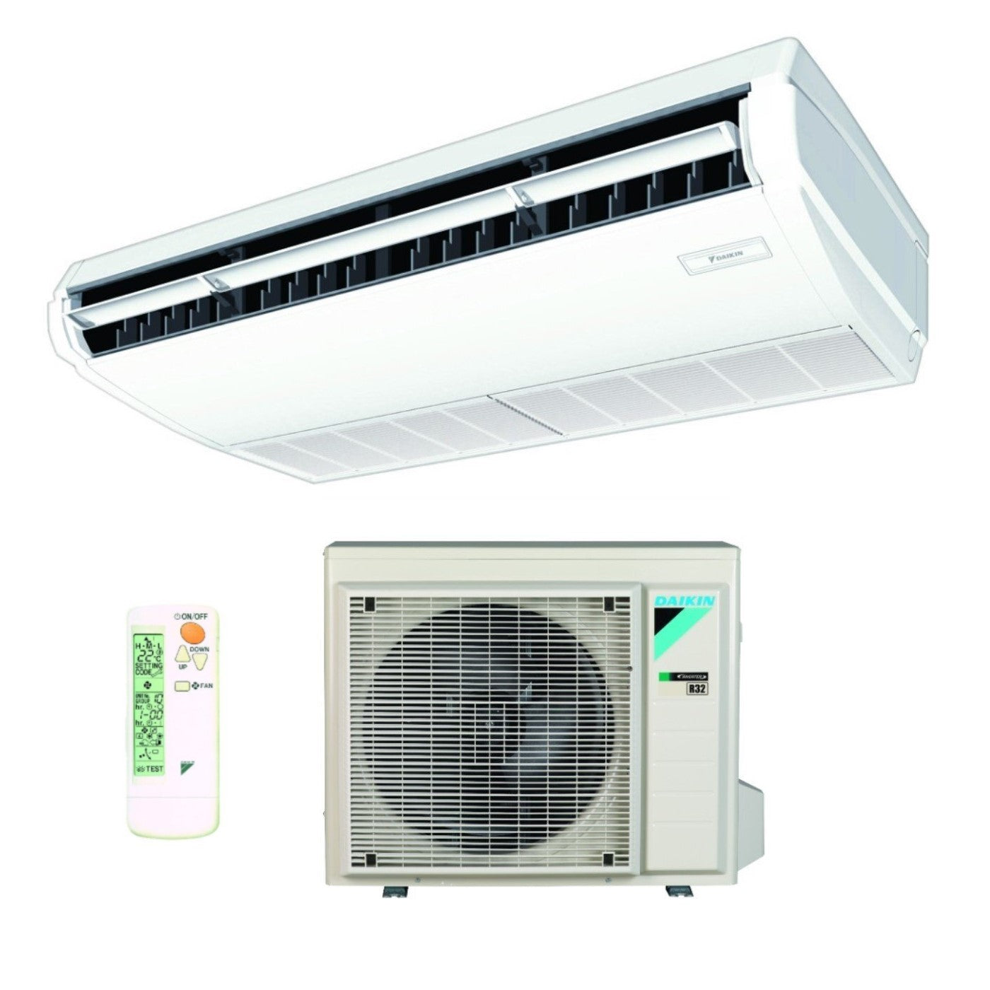 Daikin Wall Mounted Ceiling Air Conditioner DC Inverter 24000 Btu FHA71A Single Phase R-32 Wi-Fi Optional with Wire Control