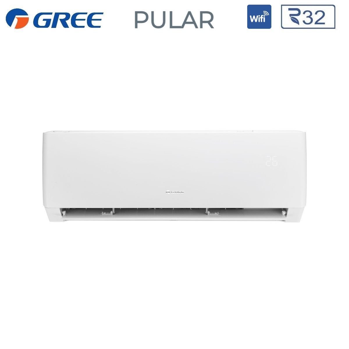Air conditioner tri-split Gree Inverter series PULAR 12+12+12 with GWHD(24)NK6OO R-32 built-in Wi-Fi 12000+12000+12000