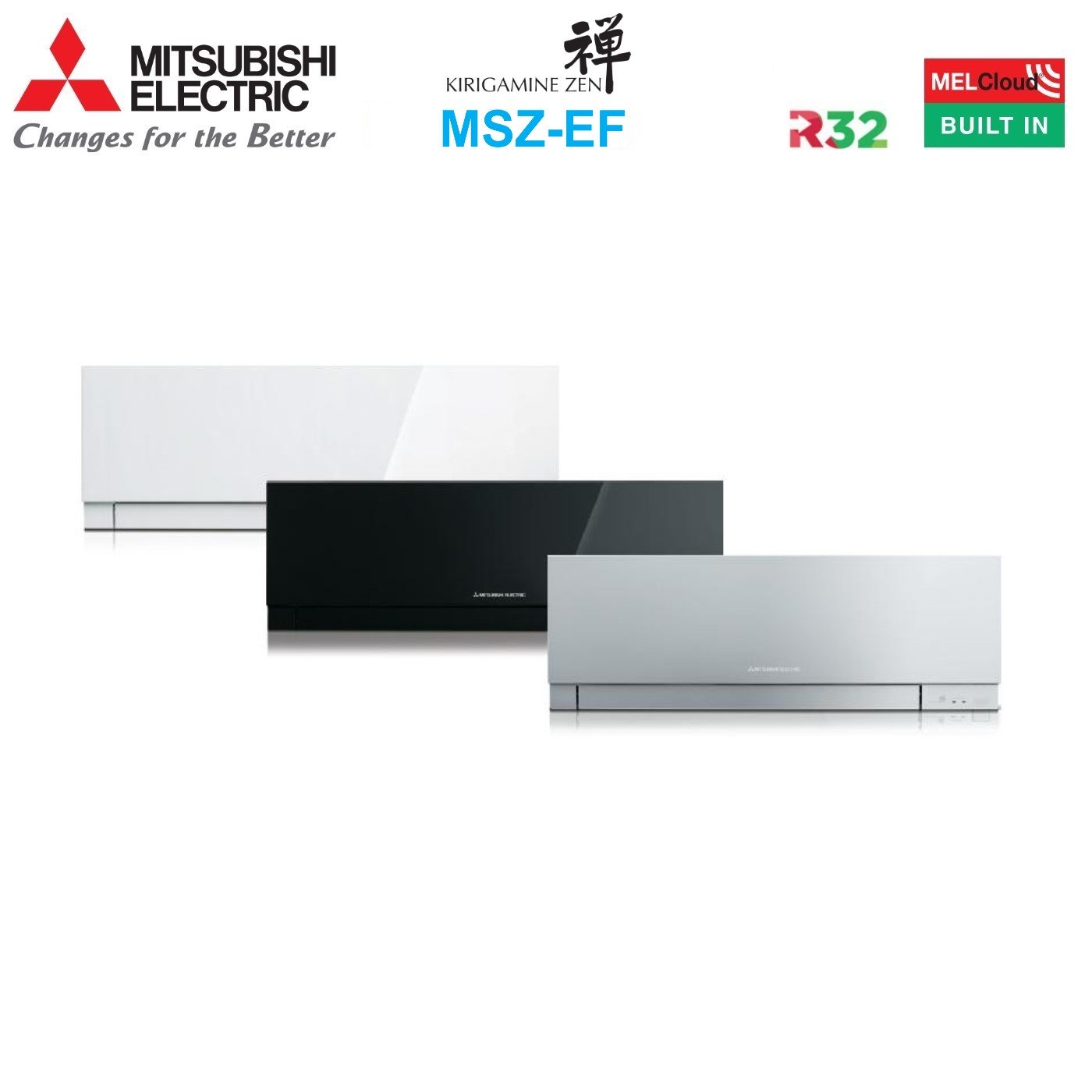 Mitsubishi Electric MSZ-EF pentasplit airconditioner 7000+7000+12000+15000+18000 BTU MXZ-5F102VF wit