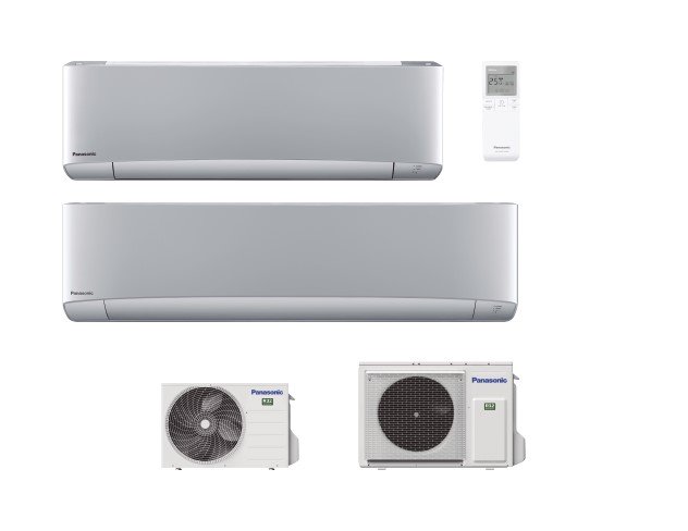 Panasonic Inverter Air Conditioner Etherea Silver Series 18000 Btu CS-XZ50VKEW R-32 Optional Integrated Wi-Fi Silver Color