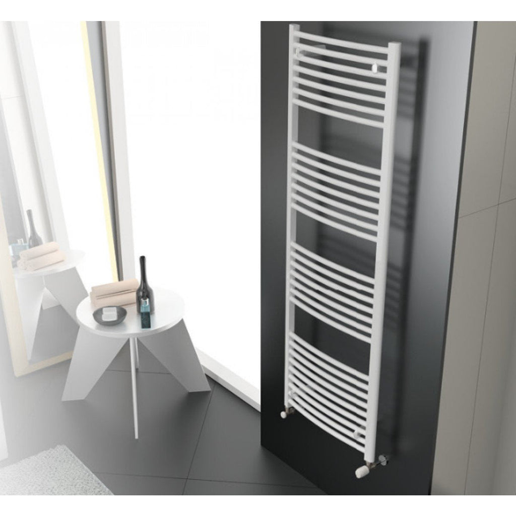Cordivari Towel Warmer Radiator Model LISA 22 CURVED In White Painted Steel - Available in Various Sizes