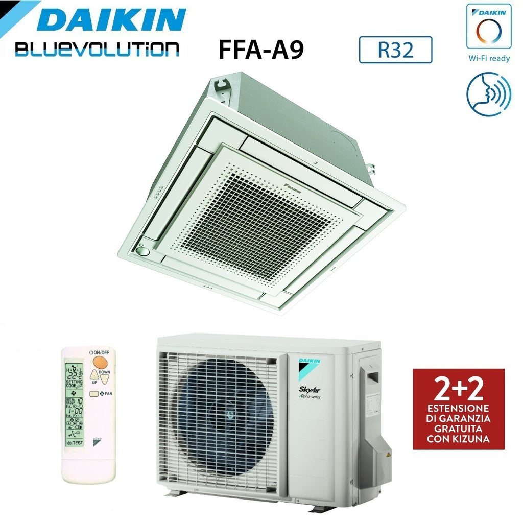 Daikin Fully Flat Cassette Air Conditioner 21000 BTU FFA60A9 + RZAG60A R-32 Optional Wi-Fi with Wired Control and Grille Included