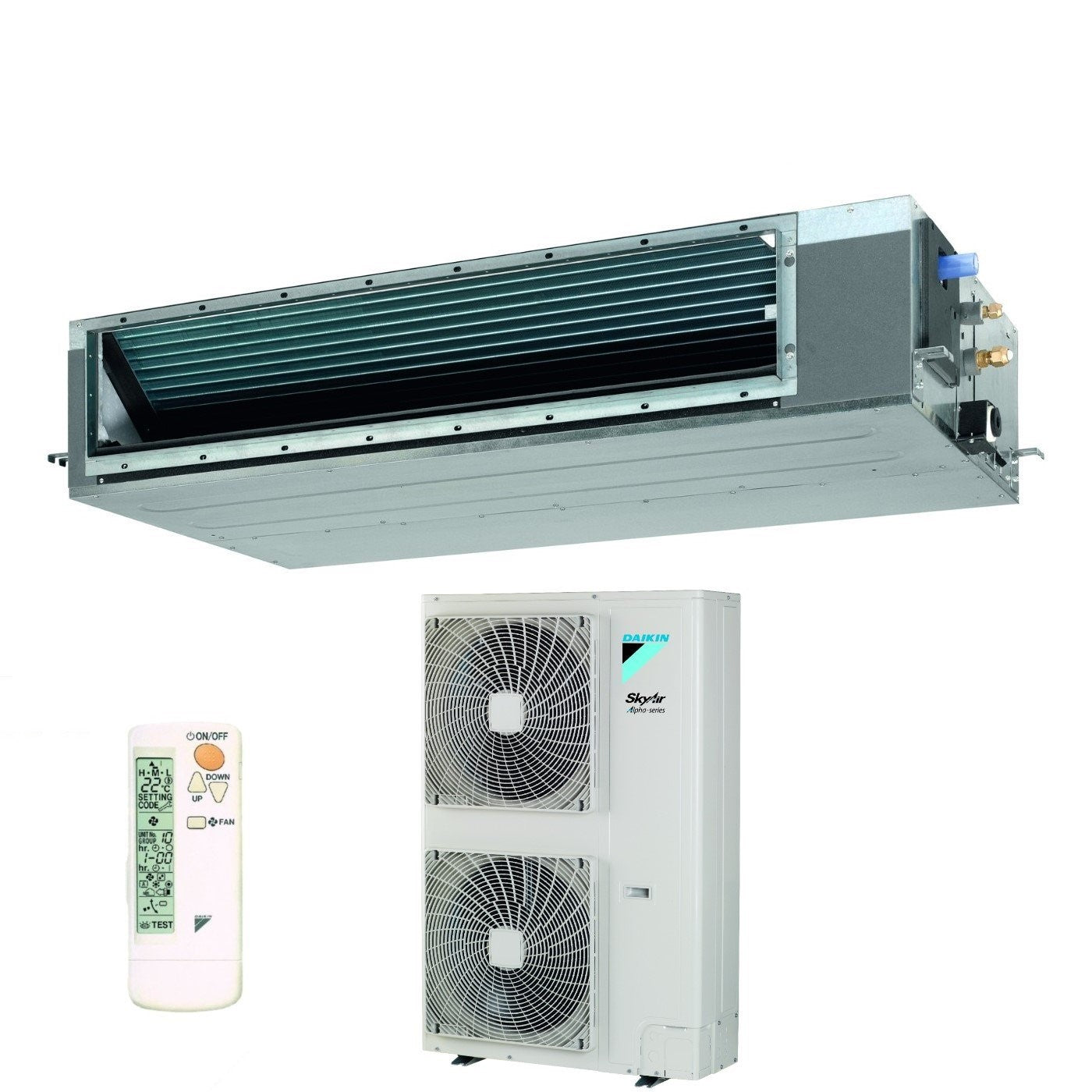 Daikin Bluevolution Ducted Air Conditioner Medium Pressure 36000 Btu FBA100A + RZAG100NY1 Three-phase R-32 Wi-Fi Optional with Wired Control