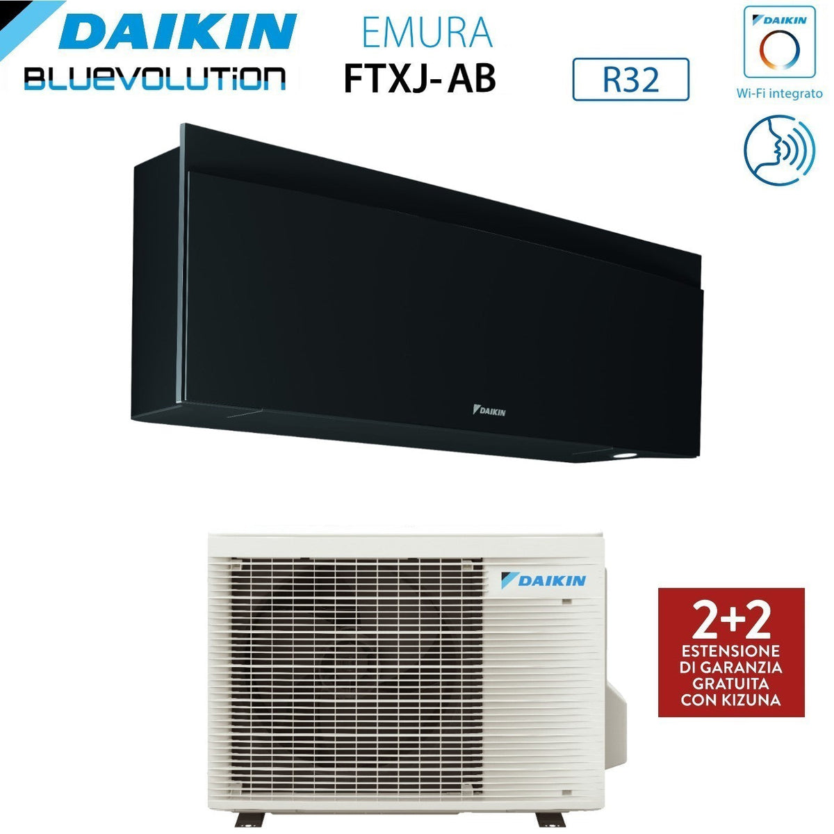 Daikin Emura III FTXJ20AB airconditioner 7000 BTU zwart