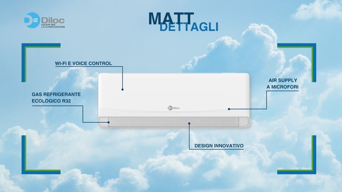 Diloc Matt D.MATT24000 airconditioner 24000 Btu met geïntegreerde Wi‑Fi