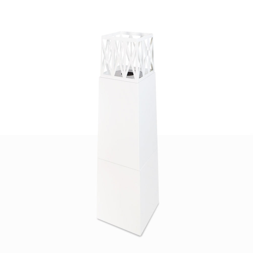 Divina Fire Vulcano bio-ethanol buitenhaard 40x40x145 cm wit