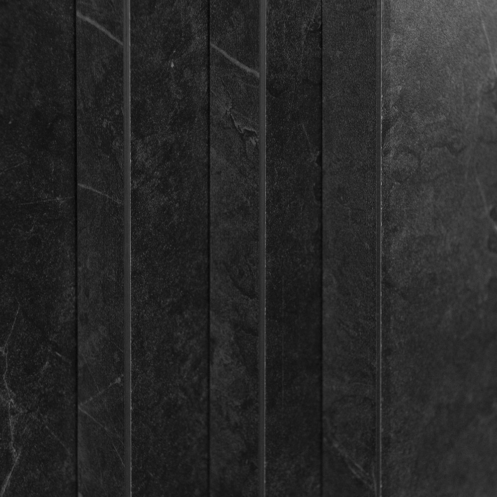 Camino a bioetanolo da terra BELLINI in legno effetto Marmo black Made in Italy L96 x P35 x H96