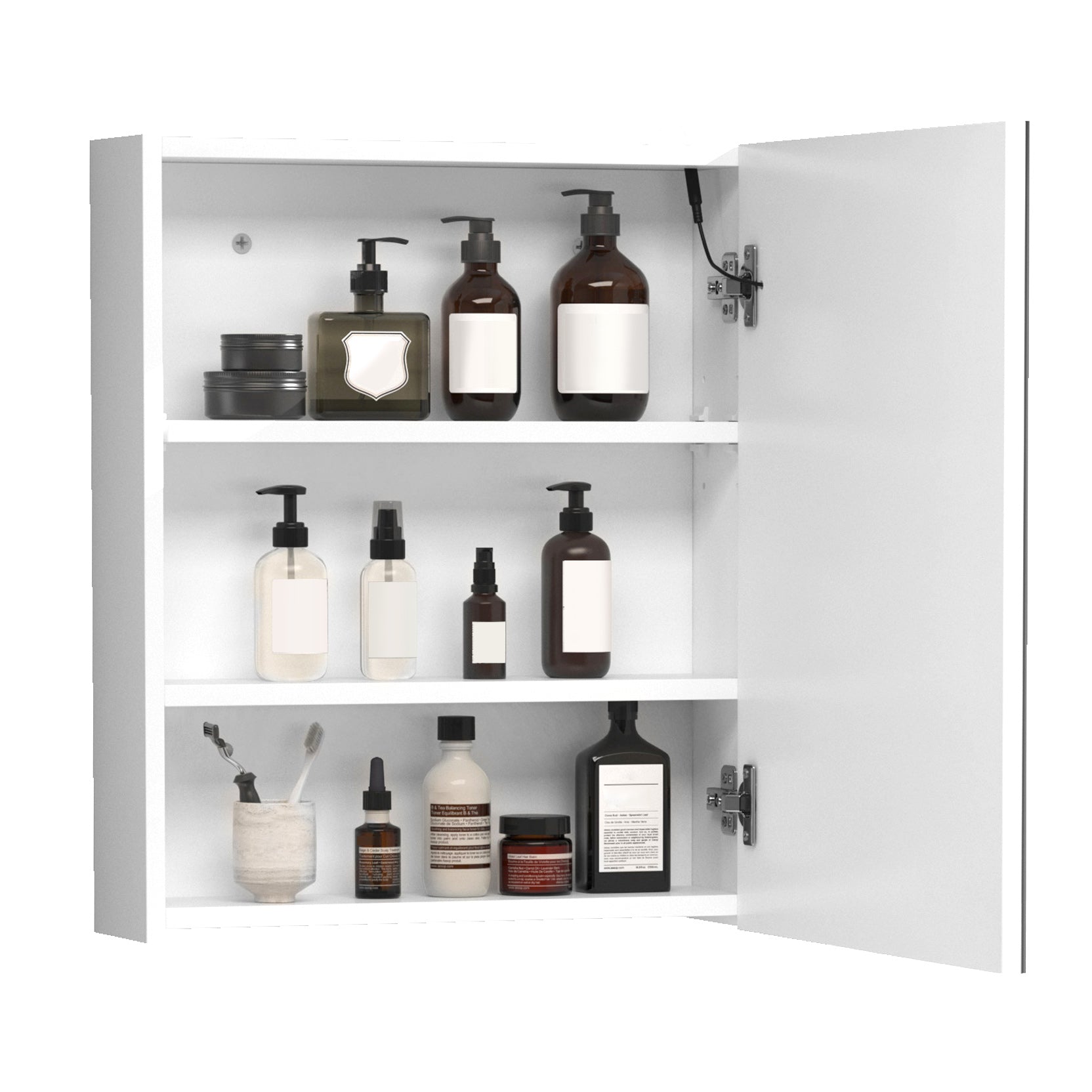EasyComfort Hangend badkamerkast met spiegel en LED 60 x 50 x 15cm