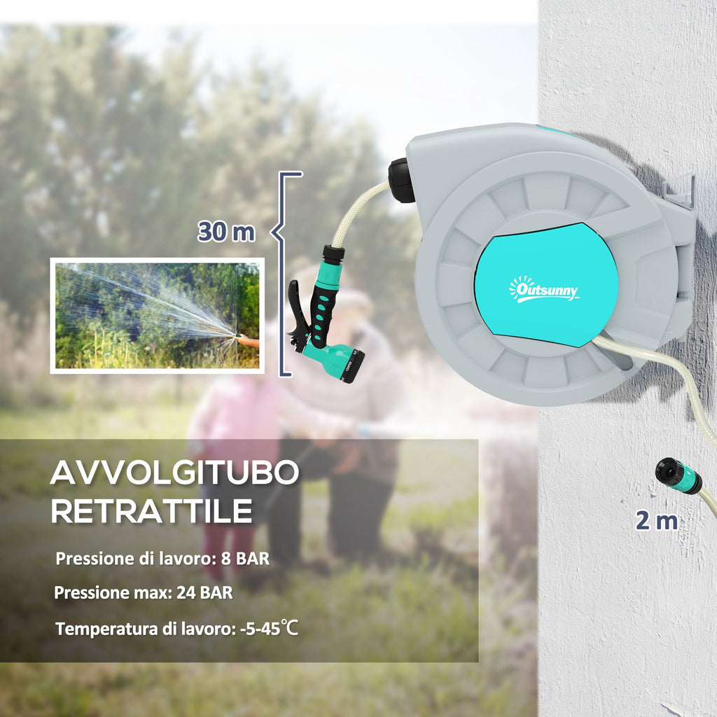 EasyComfort Avvolgitubo Automatico tuinslanghaspel 30+2 m, 7 sproeistanden