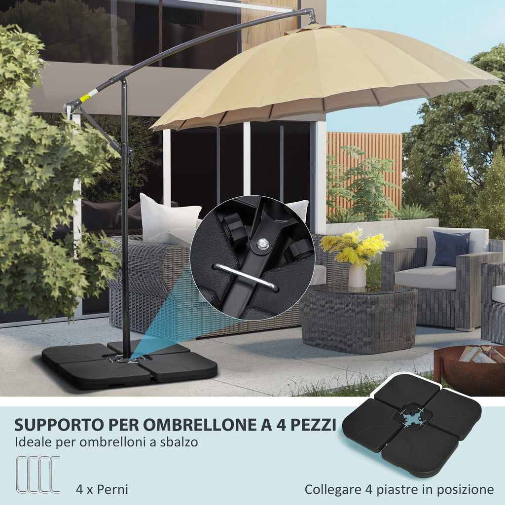 EasyComfort Base parasolvoet set 4-delig 104x104x7.5 cm