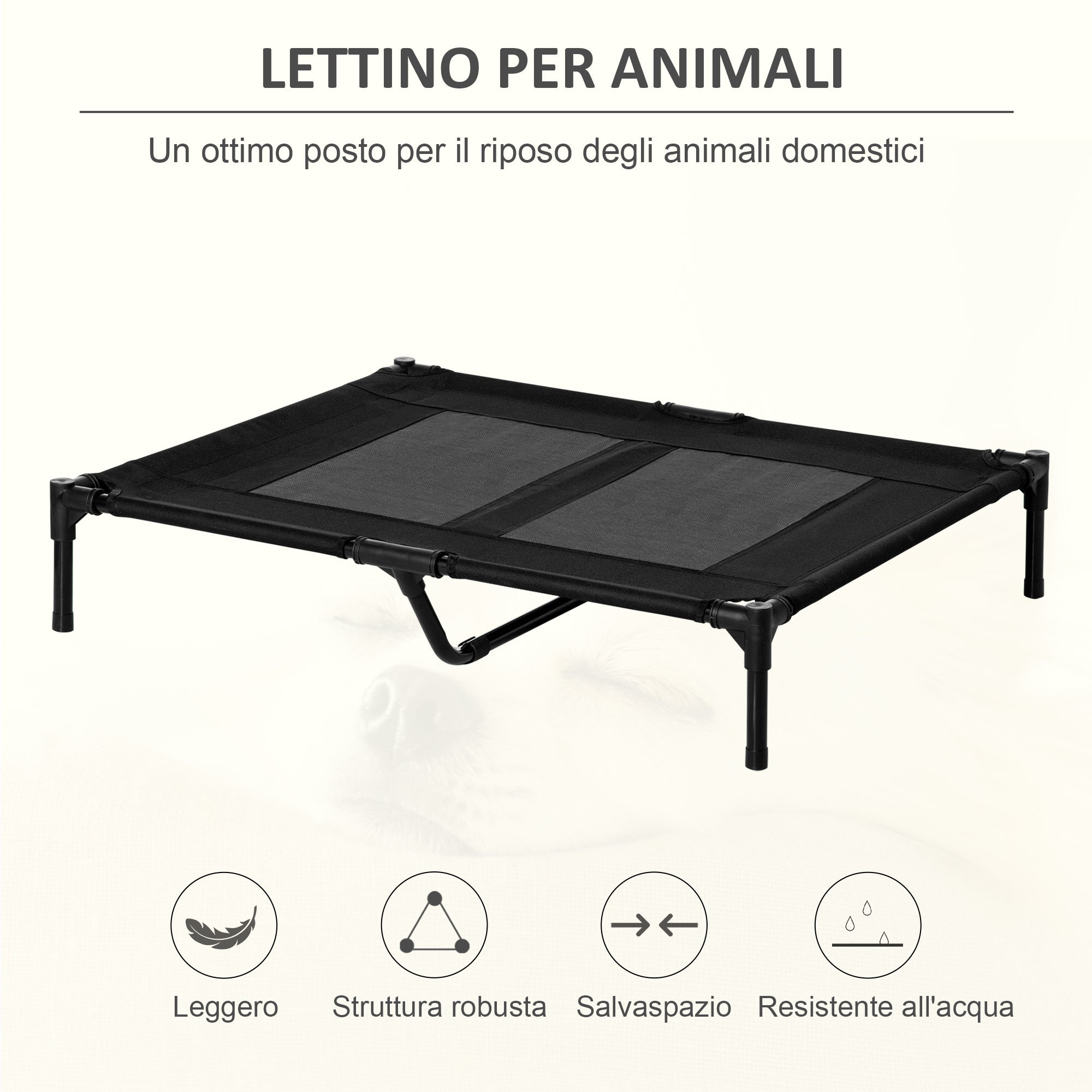 EasyComfort Hondenbed verhoogd 92x76x18 cm, tot 50 kg