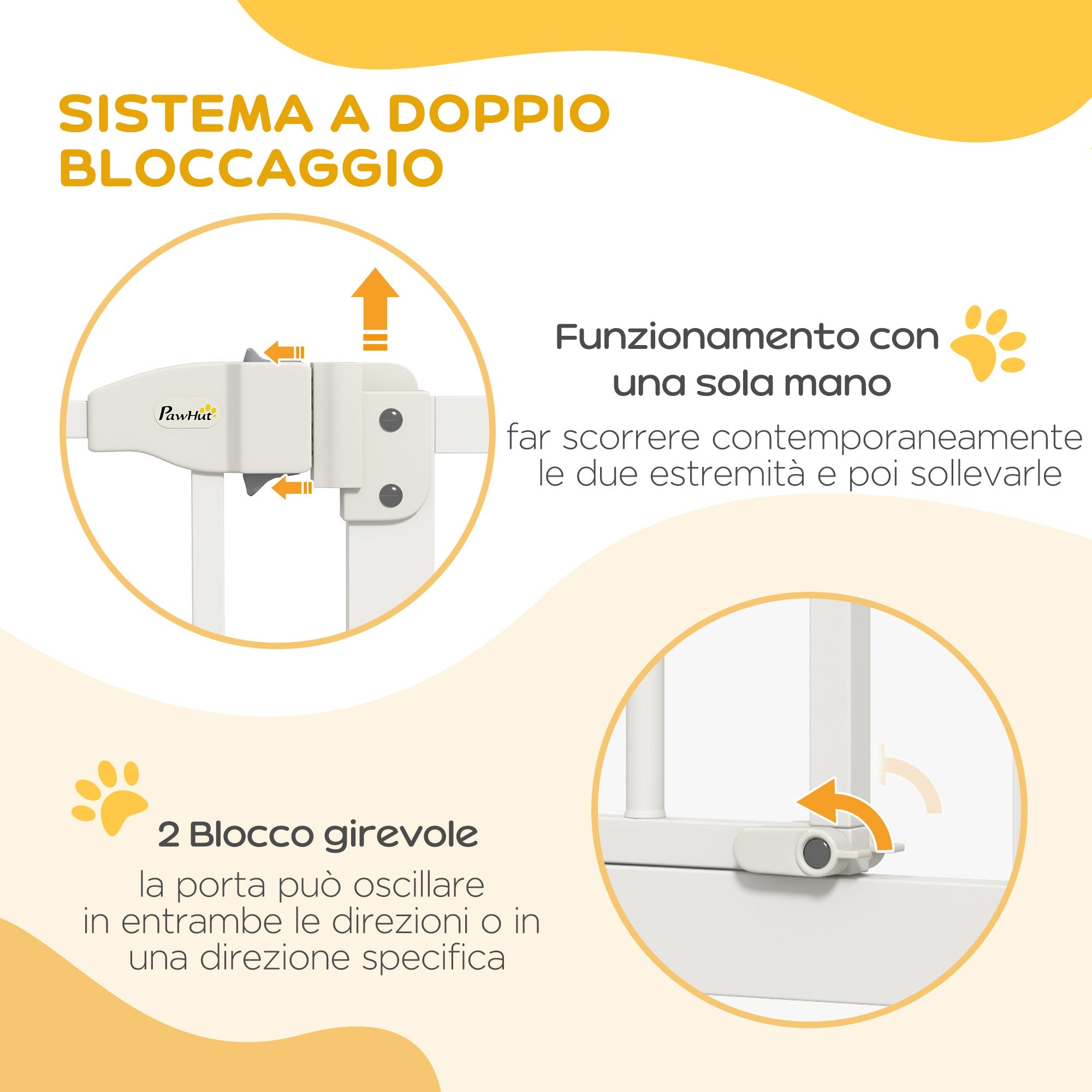 EasyComfort Cancelletto per Cani Estensibile hondenhekje 74-100x78 cm