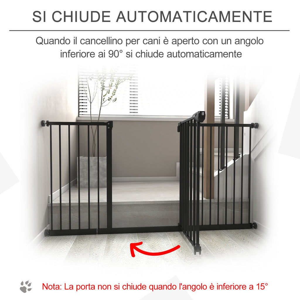 EASYCOMFORT Dog Gate 3 Extensions up to 152.3cm Automatic Closing