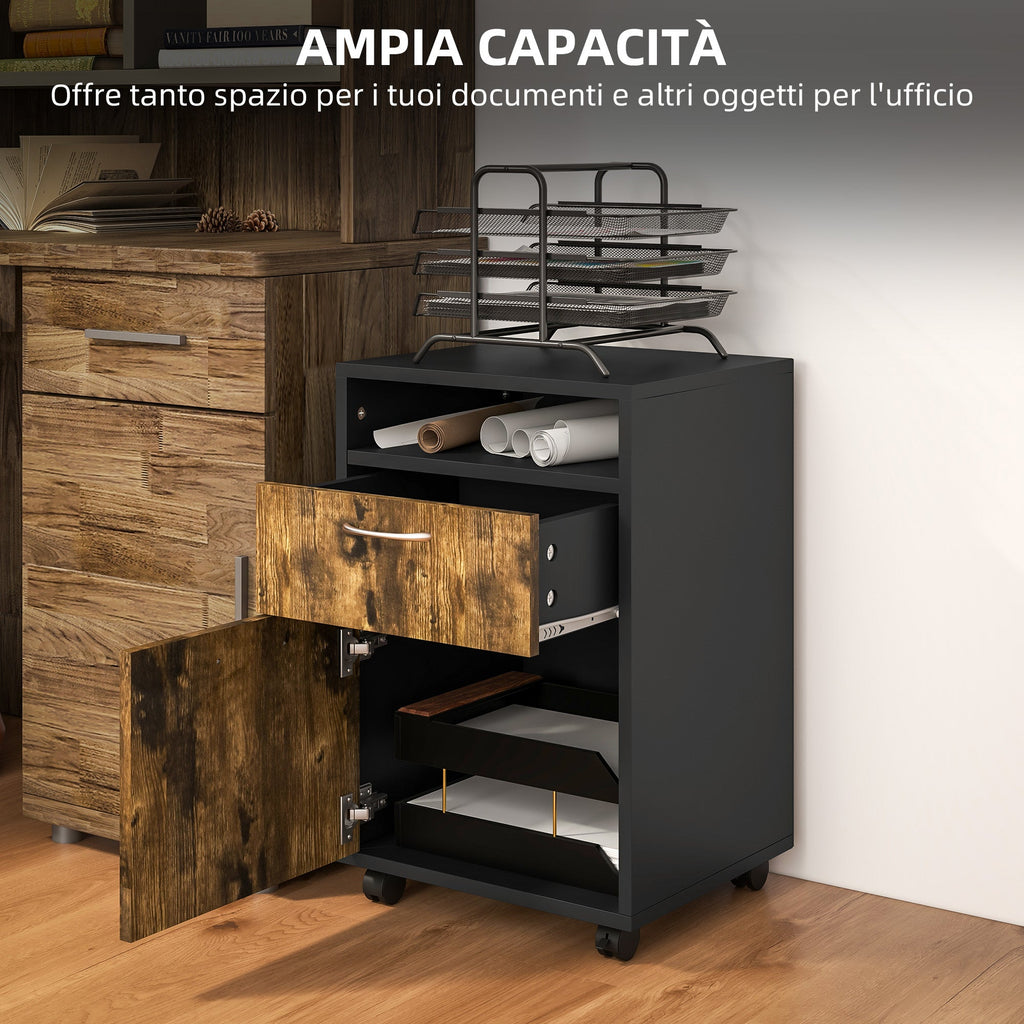 EasyComfort Cassettiera Portadocumenti ladekast met plank en lade 40x35x60 cm