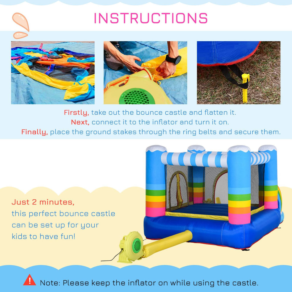 EasyComfort springkussen met trampoline en zwembad (incl. pomp)