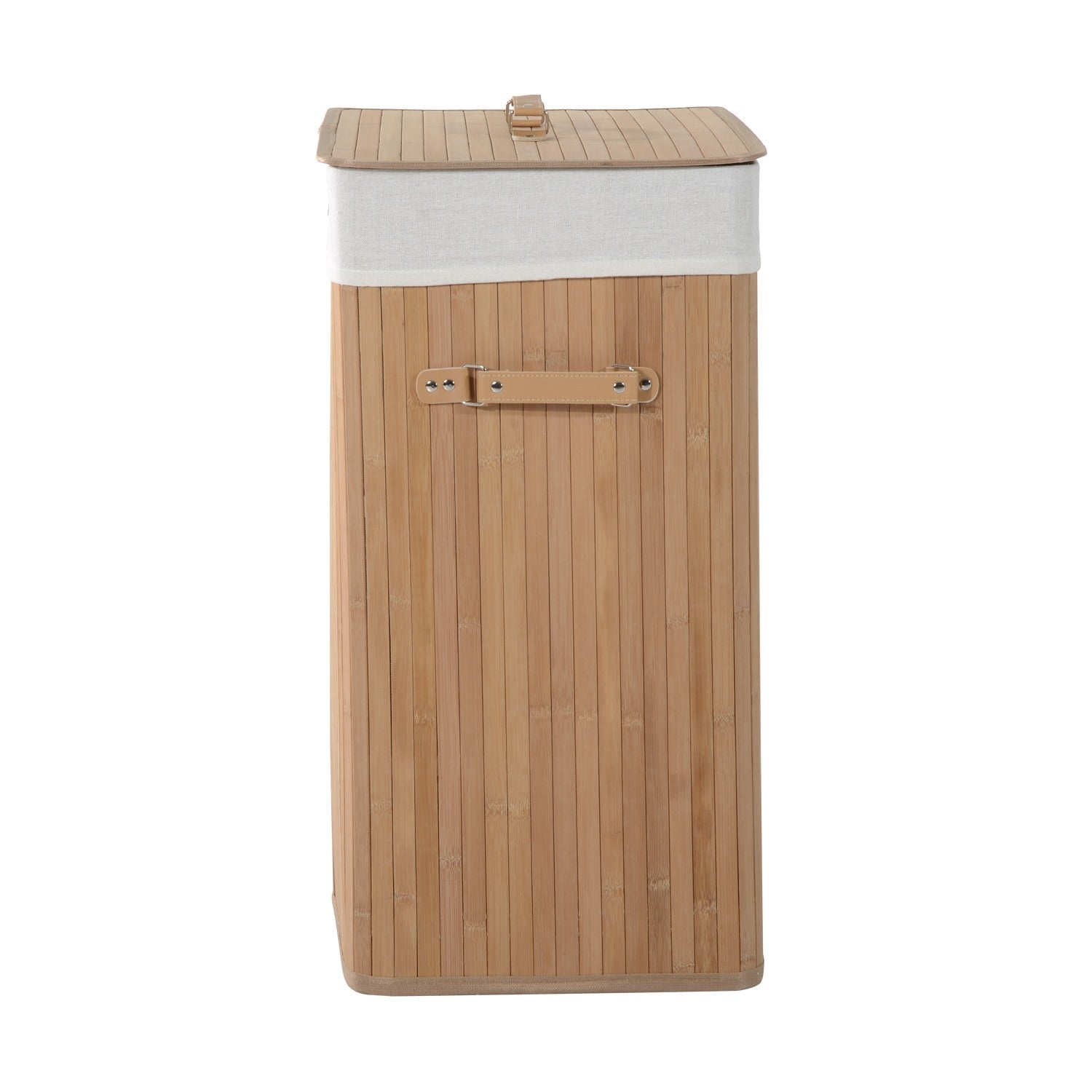 EasyComfort Cesta Portabiancheria in Bambù wasmand met deksel – 15Kg
